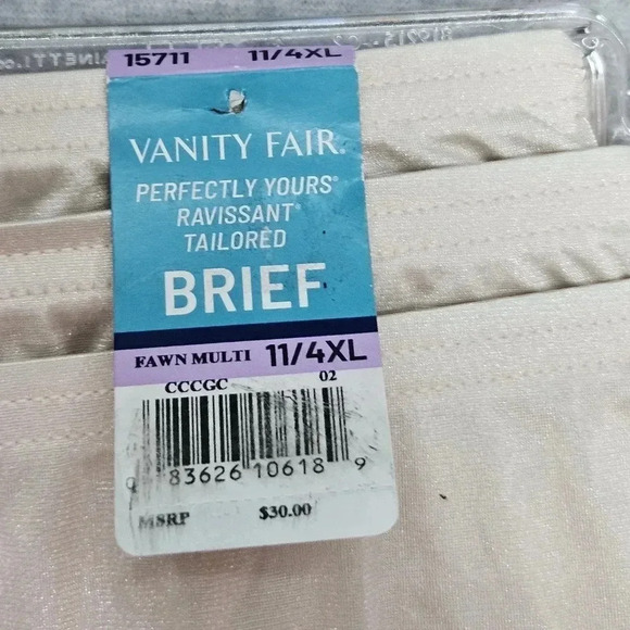 Vanity Fair Perfectly Yours Revissant Tailored Brief Fawn Colored Size 11/4XL‎ - Picture 5 of 7